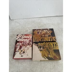 VTG 3 1971 NFL Properties Springbok Jigsaw Puzzle Boxes Only Falcons Empty